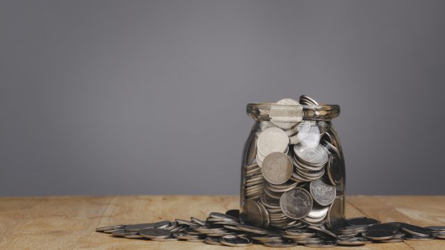 Coins In A Glass Jar